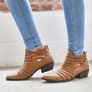 Altar’d State Chelsea Braided Brown Booties